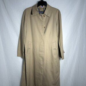 Vintage Burberry Unisex Khaki Trench Coat